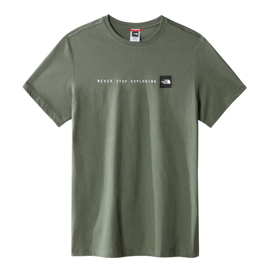 The North Face Never Stop Exploring T-Shirt Thyme. Foto da parte da frente.