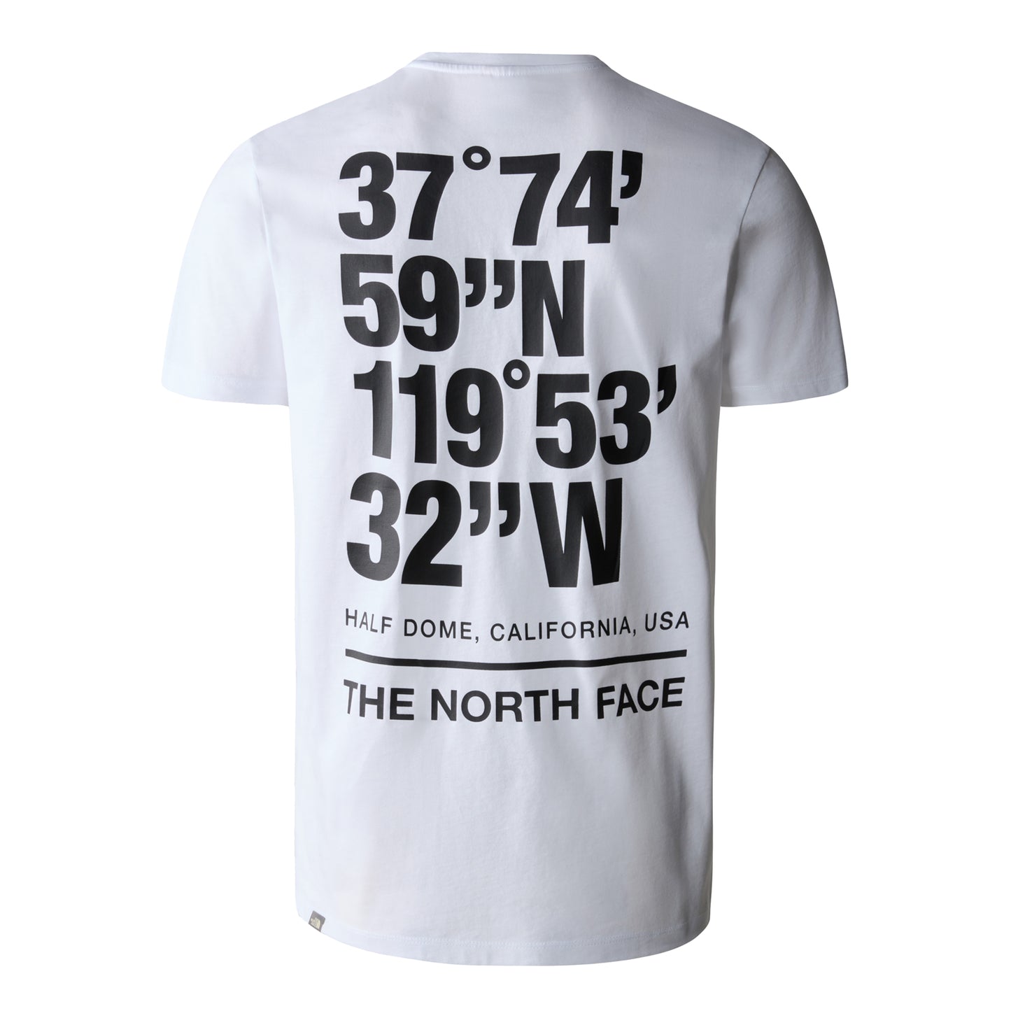 The North Face Coordinates T-Shirt TNF White. Foto da parte de trás.