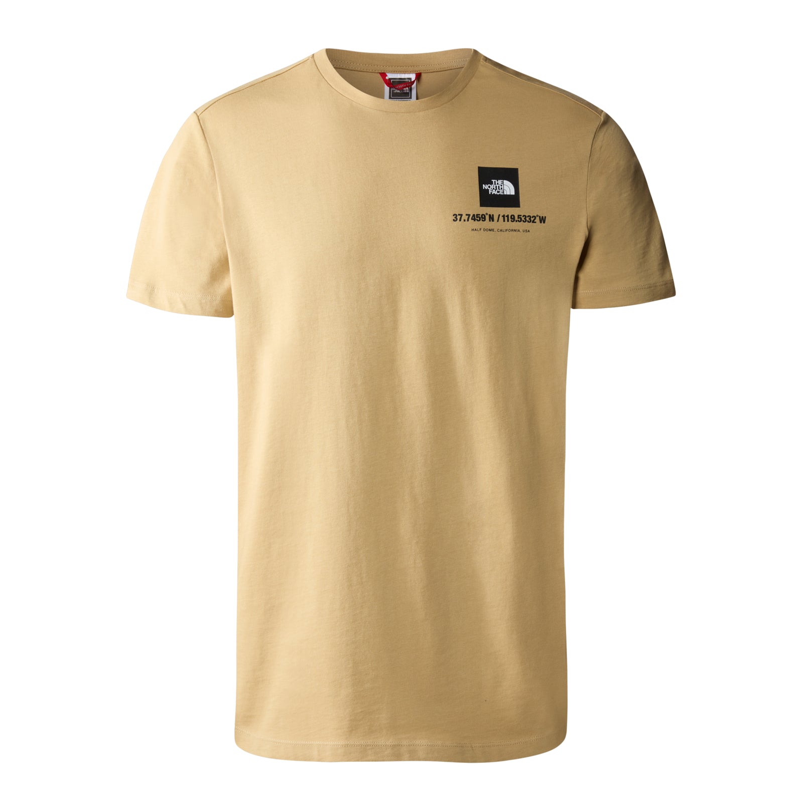 The North Face Coordinates T-Shirt Khaki Stone. Foto da parte da frente.