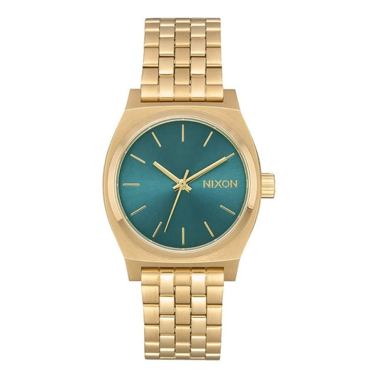 Nixon Medium Time Teller Light Gold/Turquoise