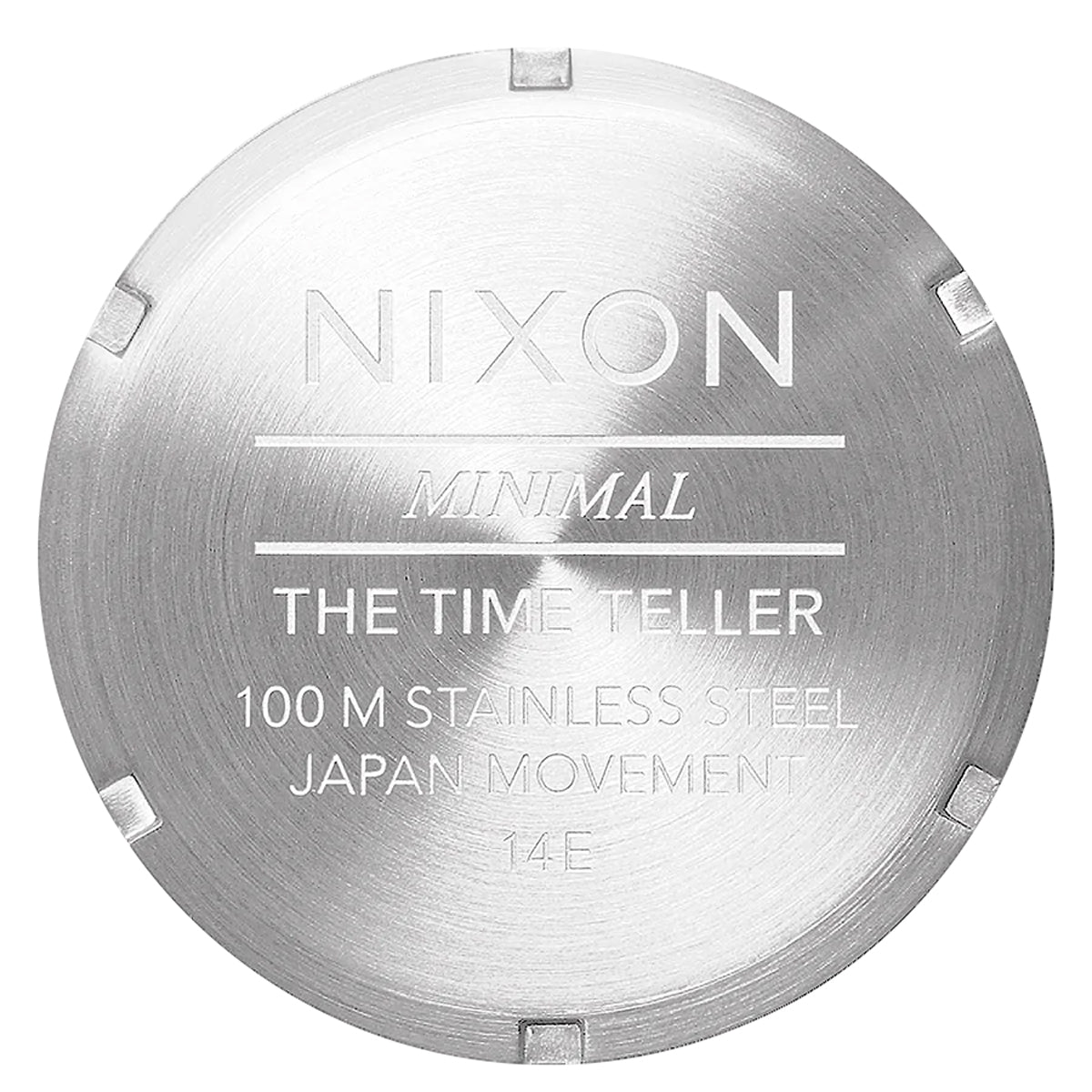 Nixon Time Teller Silver/Gold. Foto da tampa da caixa.