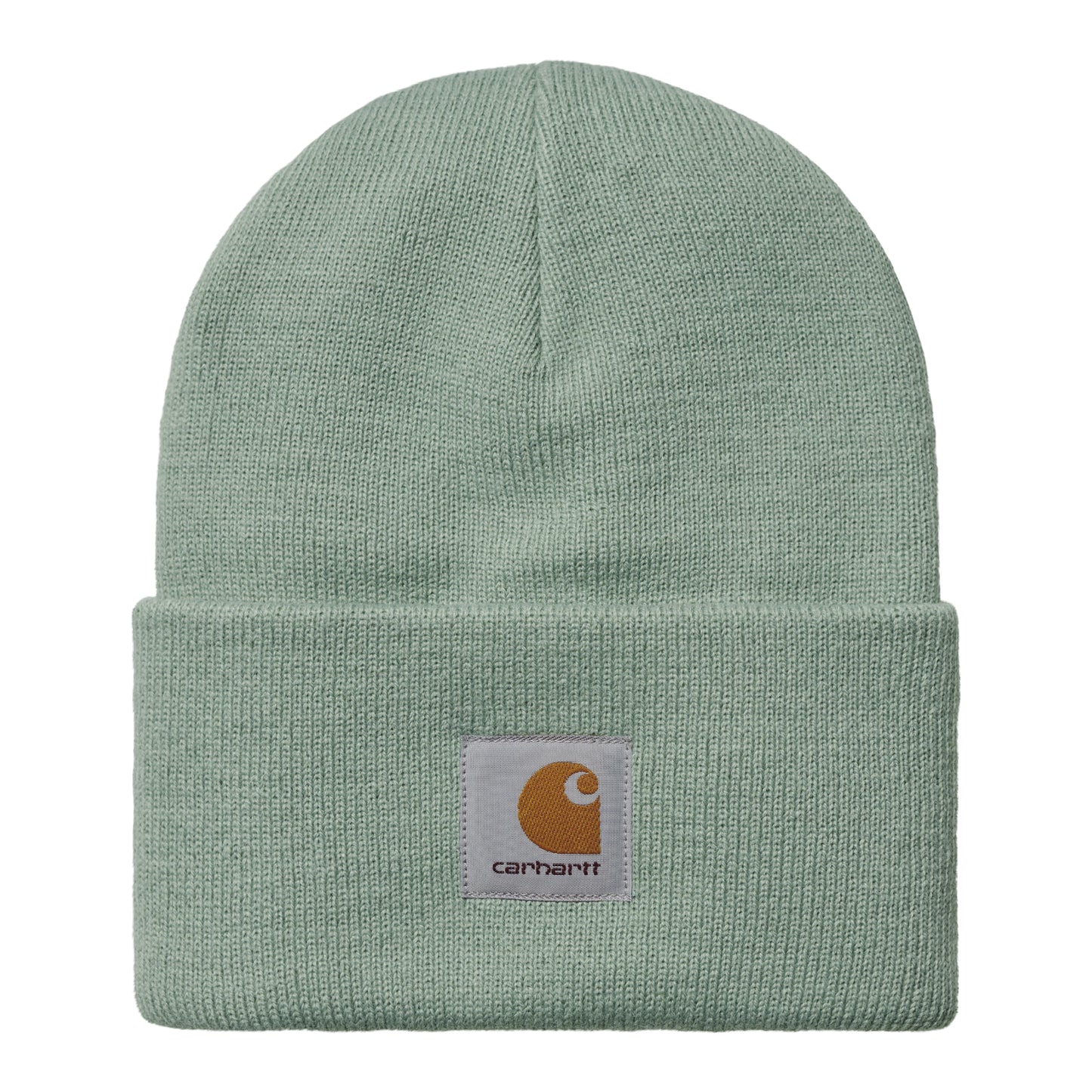 Carhartt WIP Acrylic Watch Hat Misty Sage. Foto da parte da frente.