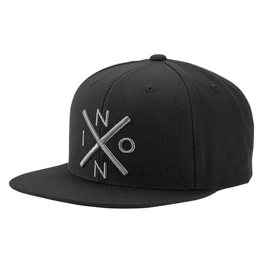 Nixon Exchange Snapback Black/Dark GrayNixon Exchange Snapback Black/Dark Gray. Foto de frente.