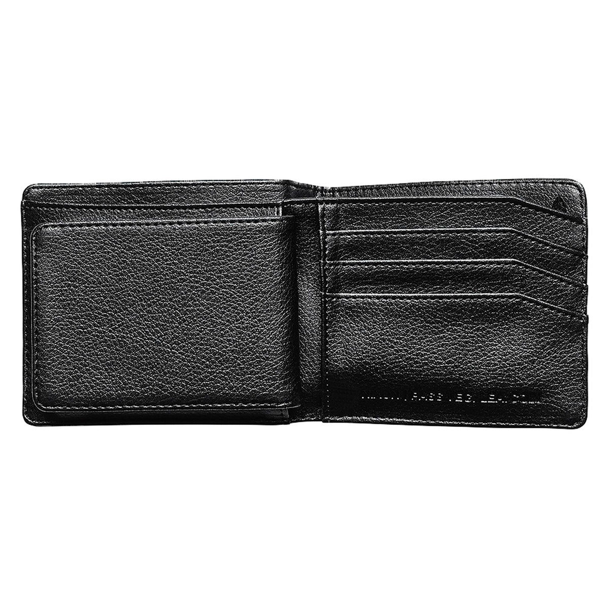 Nixon Pass Vegan Leather Coin Wallet Black. Foto da carteira aberta.