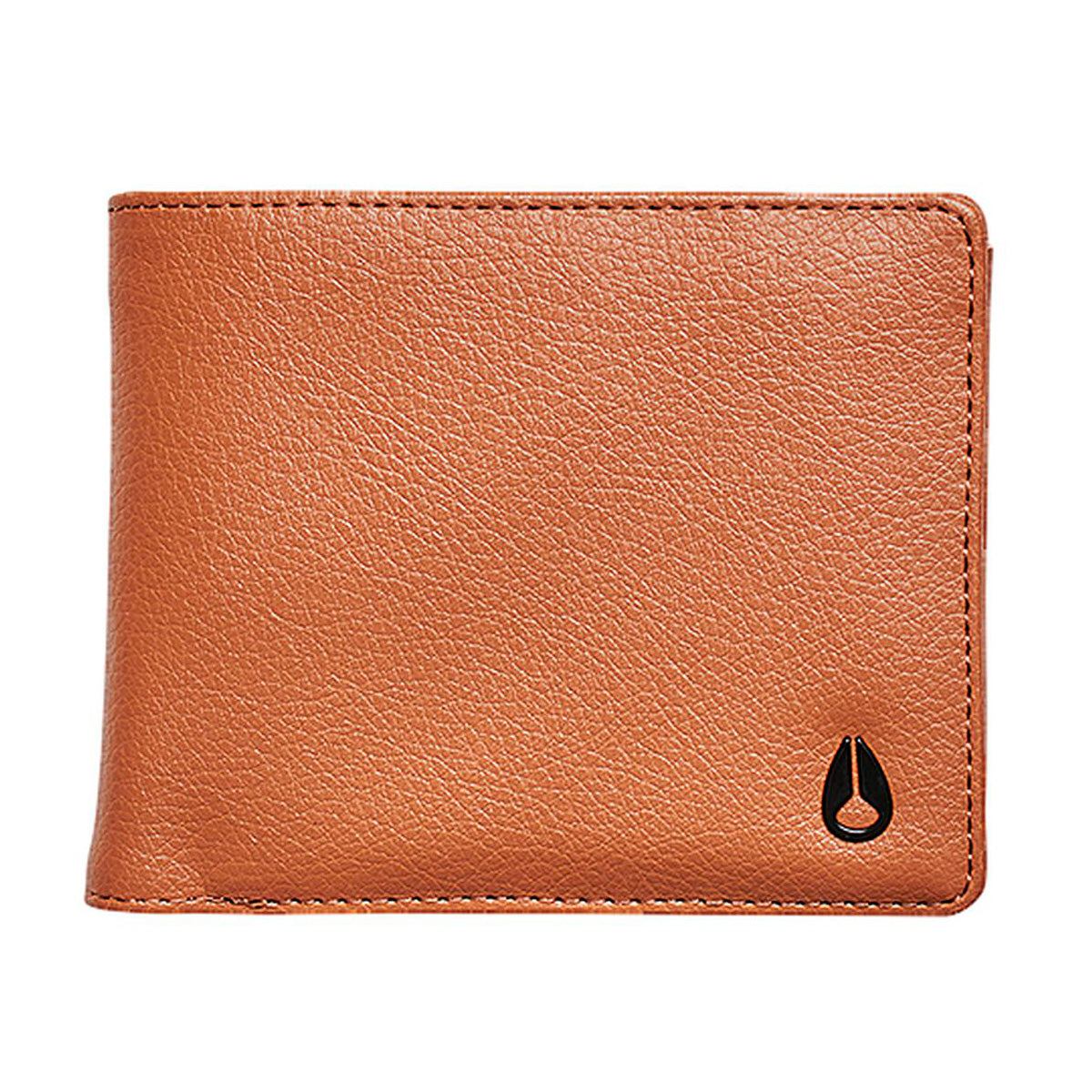 Nixon Pass Vegan Leather Coin Wallet Saddle. Foto de frente fechada.