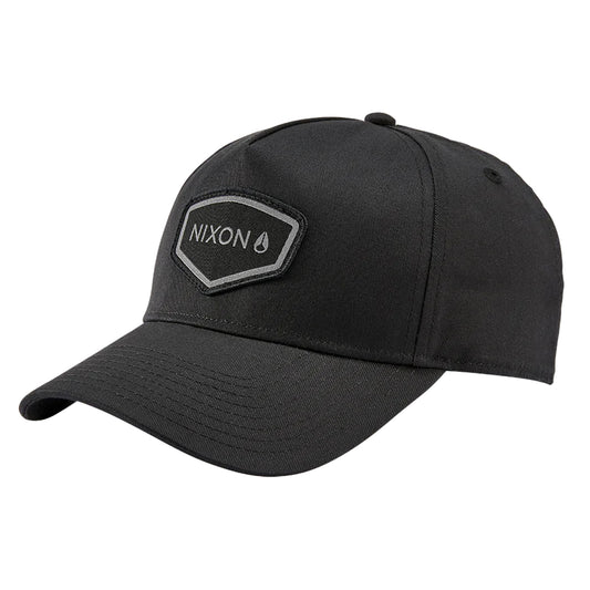 Nixon Watts Snapback Black/Black. Foto da parte da frente a 3/4.