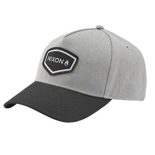 Nixon Watts Snapback Grey Heather/Black. Foto da parte da frente.