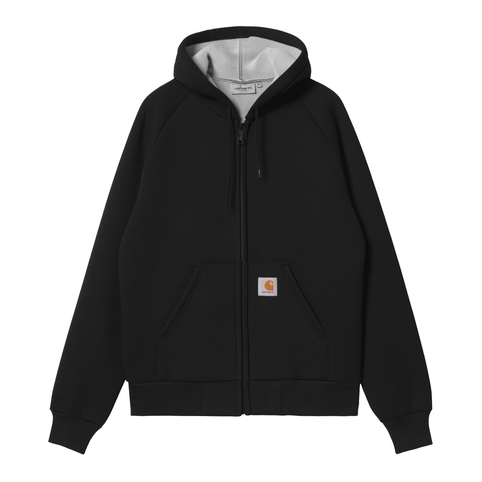 Carhartt WIP Car-Lux Hooded Jacket Black/Grey. Foto de frente.
