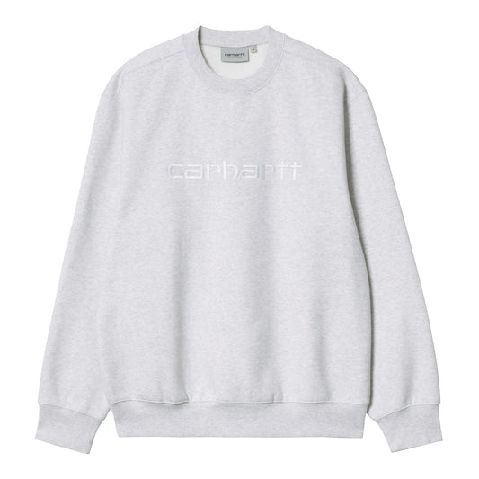 Carhartt WIP Carhartt Sweat Ash Heather/White. Foto de frente.