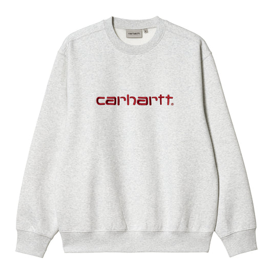 Carhartt WIP Carhartt Sweat Ash Heather/Rocket. Foto da parte da frente.