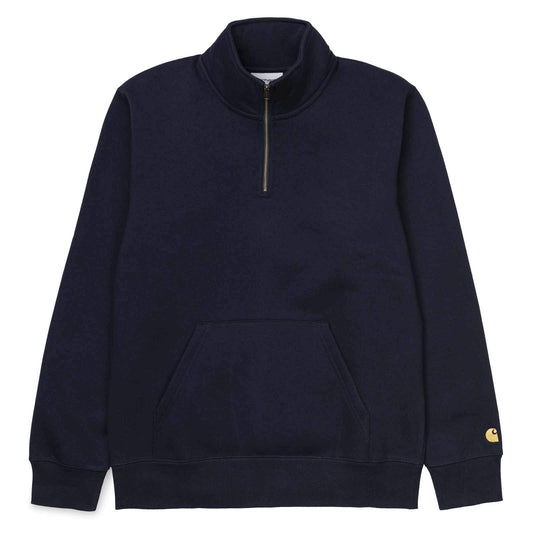 Carhartt WIP Chase Neck Zip Sweat Dark Navy/Gold