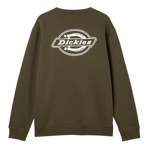 Dickies Holtville Sweatshirt Olive Green. Foto da parte de trás.