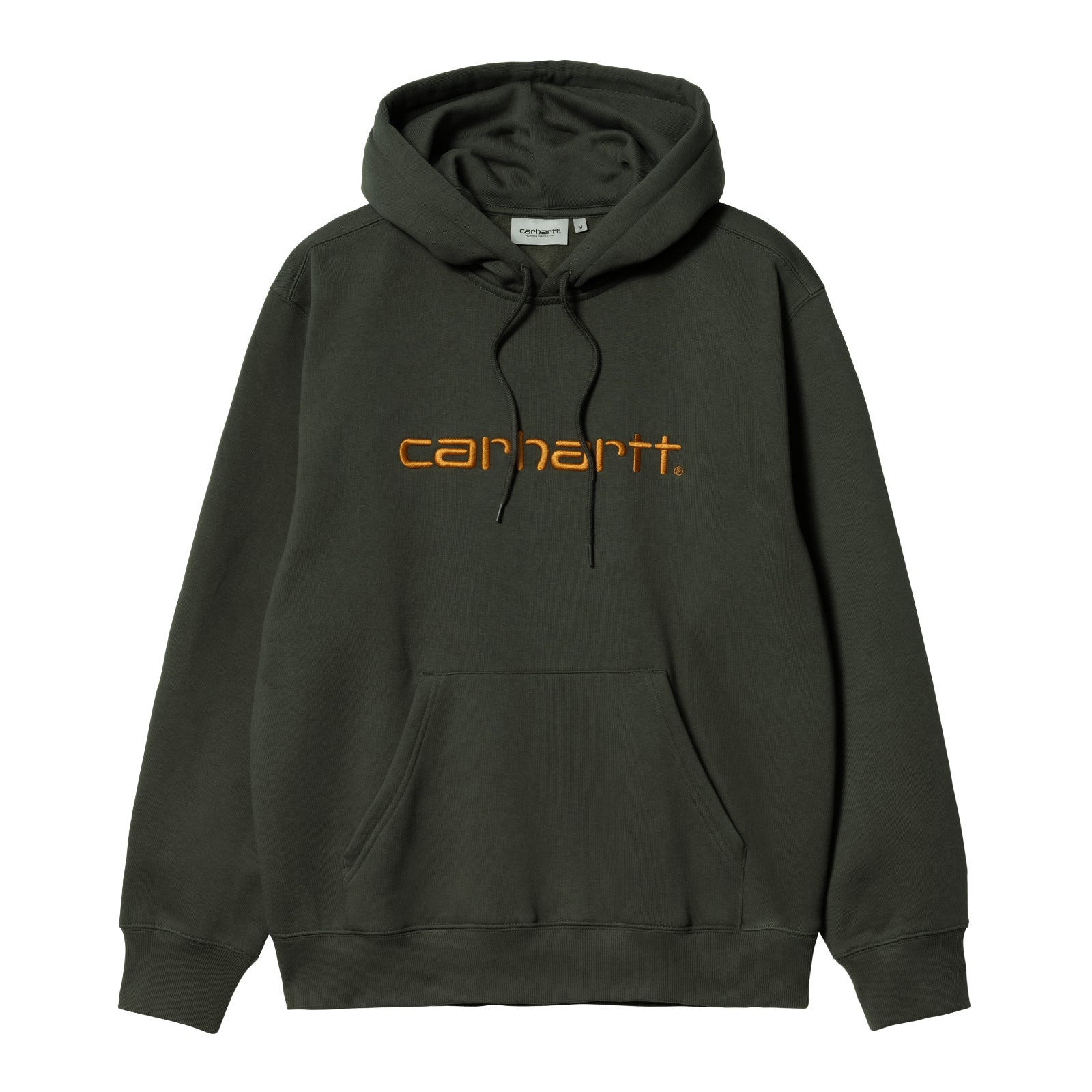 Carhartt WIP Hooded Carhartt Sweat Boxhood/Ochre. Foto da parte da frente.