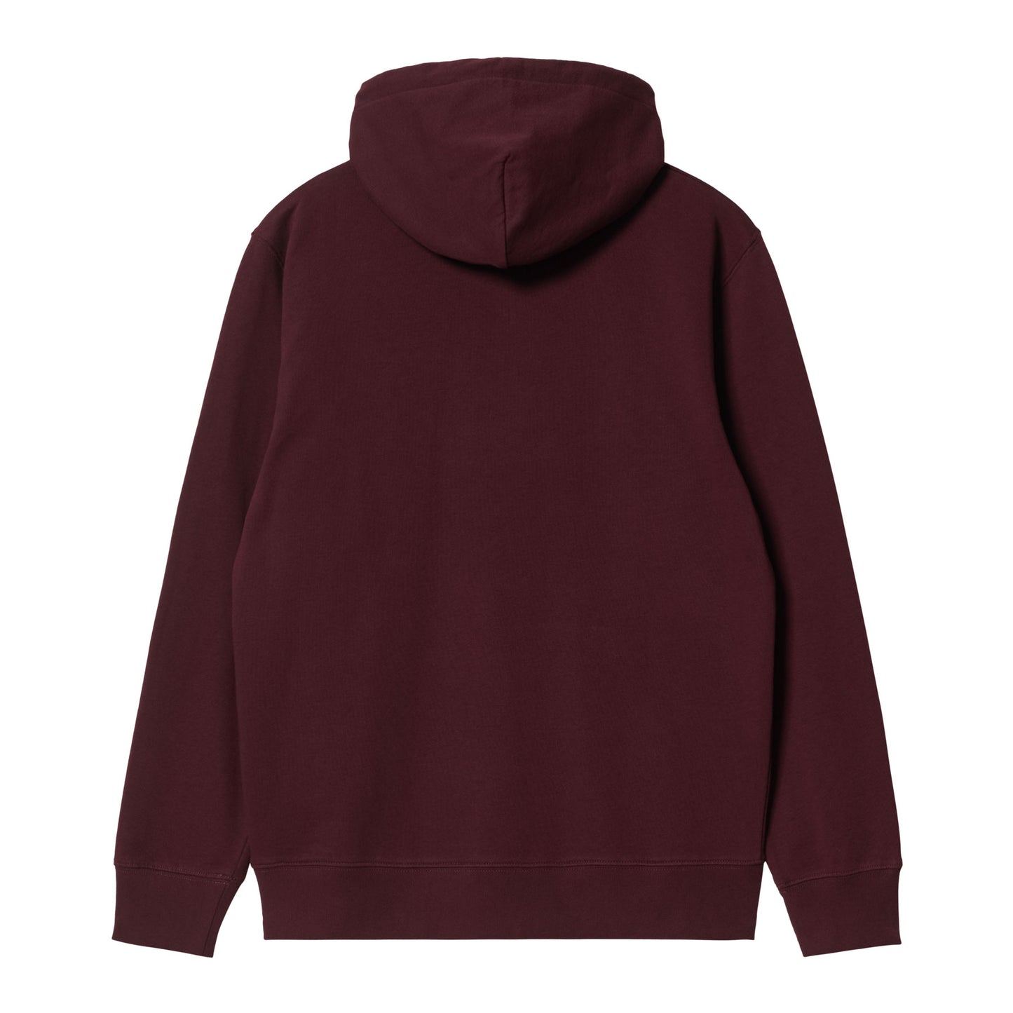 Carhartt WIP Hooded University Sweat Wine/White. Foto de trás.