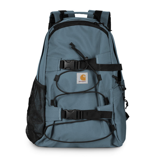 Carhartt WIP Kickflip Backpack Storm Blue. Foto da parte da frente.