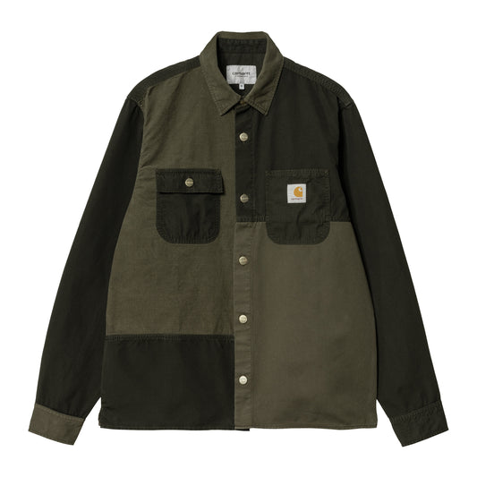 Carhartt WIP Medley Shirt Cypress. Foto de frente.