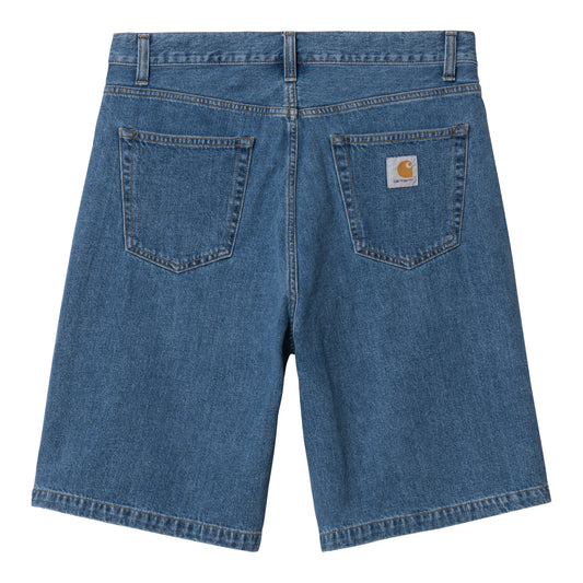 Carhartt WIP Landon Short Blue Heavy Stone Wash. Foto da parte de trás.