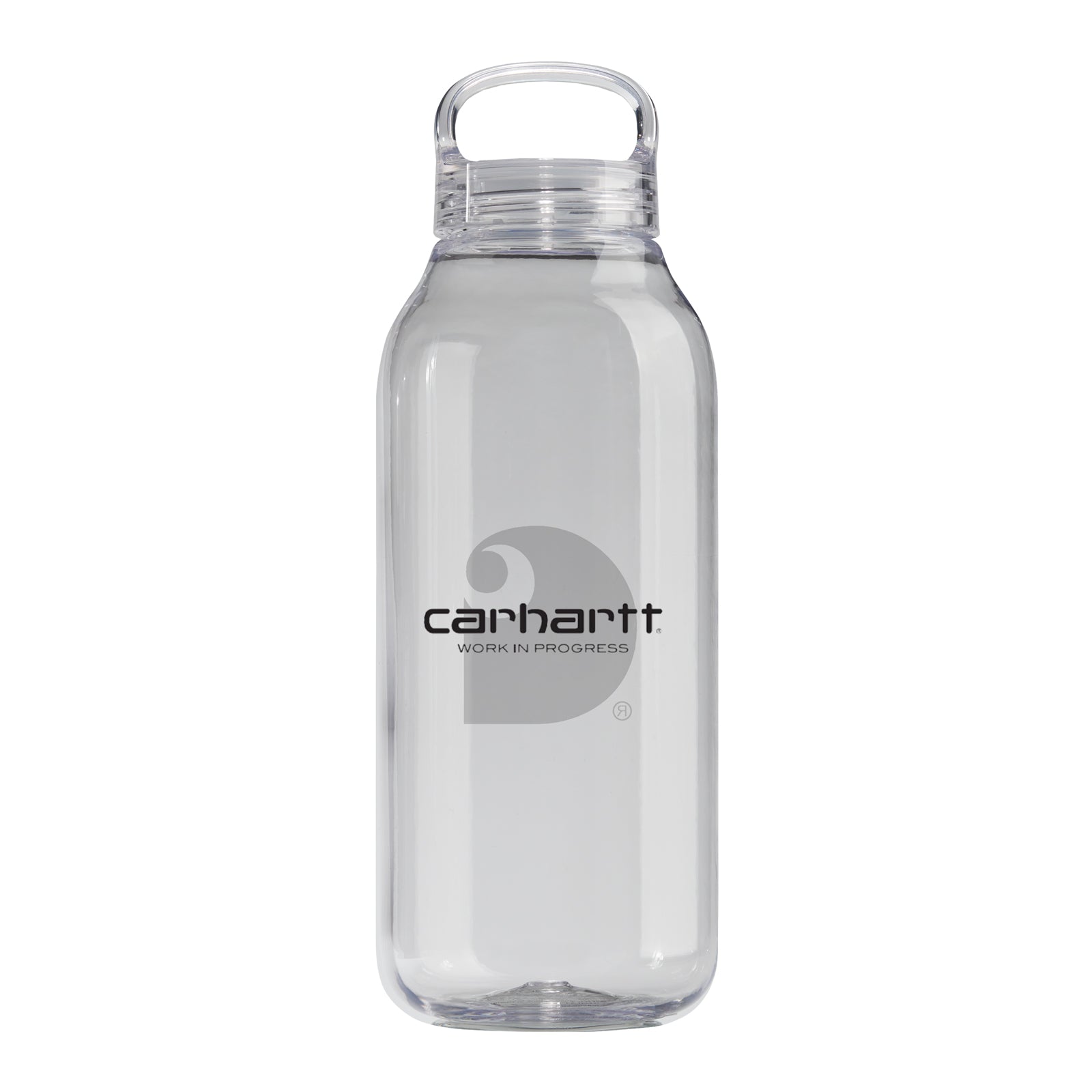 Carhartt WIP Logo Water Bottle Clear. Foto da parte de trás.