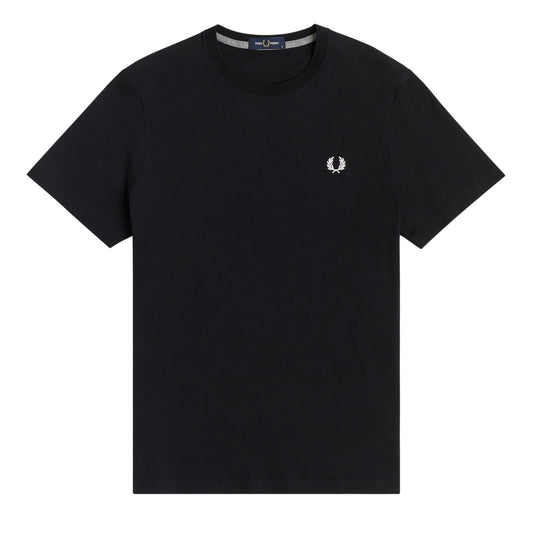 Fred Perry Crew Neck T-Shirt Black. Foto de frente.