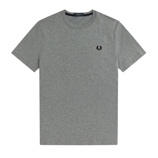 Fred Perry Crew Neck T-Shirt Steel Marl. Foto de frente.