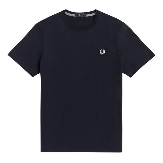 Fred Perry Crew Neck T-Shirt Navy. Foto de frente.