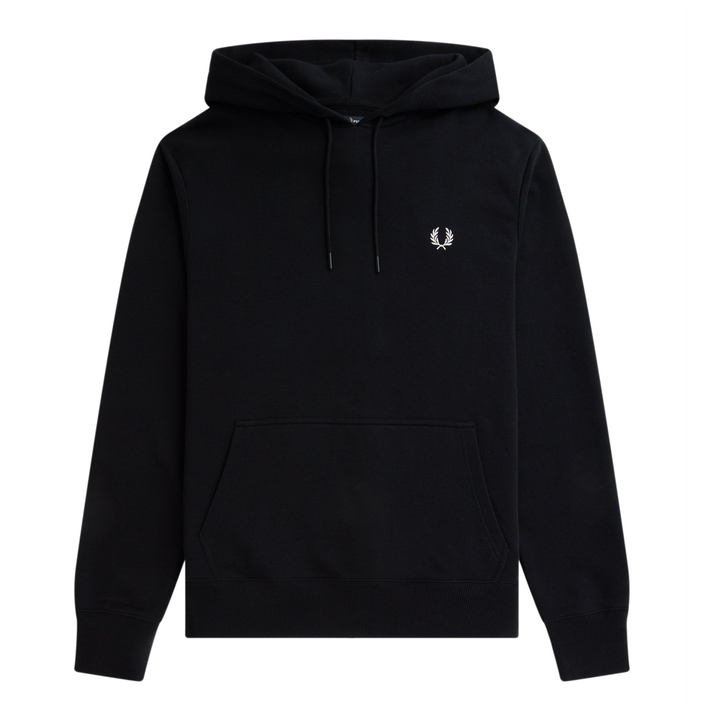 Fred Perry Pixel Print Hooded Sweatshirt Black. Foto de frente.