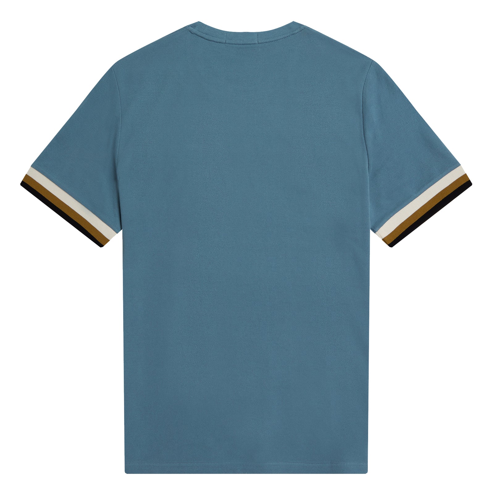 Fred Perry Striped Cuff Pique T-Shirt Ash Blue. Foto de trás.