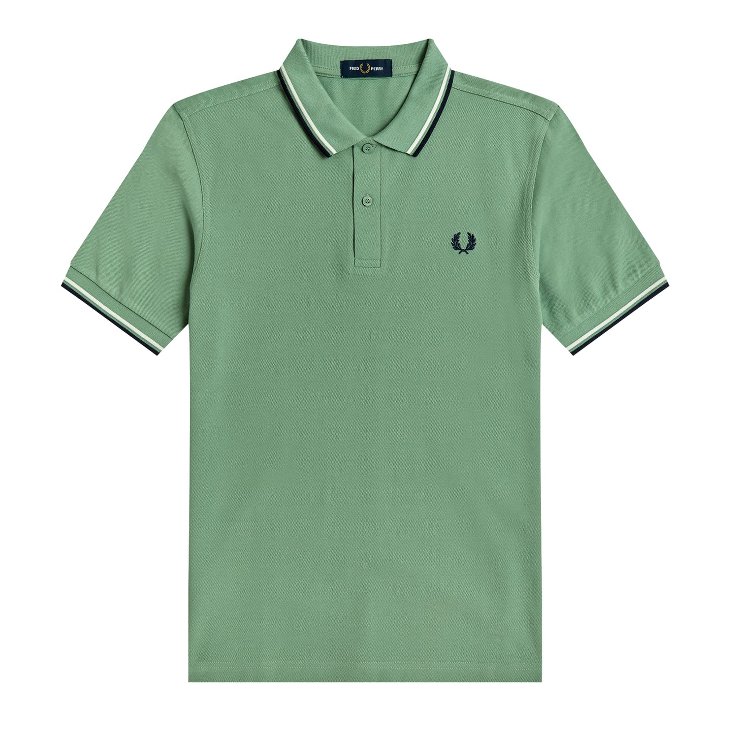 Fred Perry Twin Tipped Fred Perry Shirt Pistachio. Foto de frente.