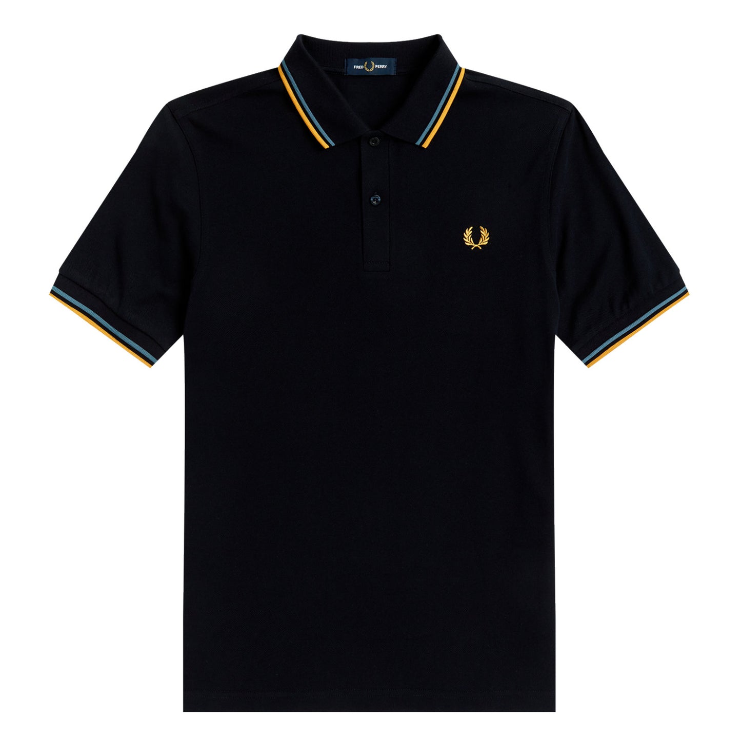 Fred Perry Twin Tipped Fred Perry Shirt Navy/Ash Blue/Gold