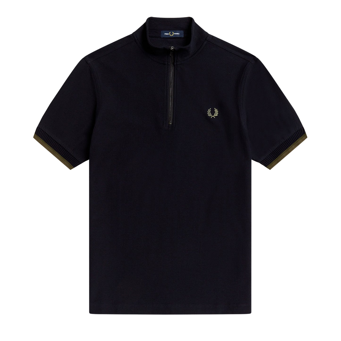Fred Perry Funnel Neck Polo Shirt Navy