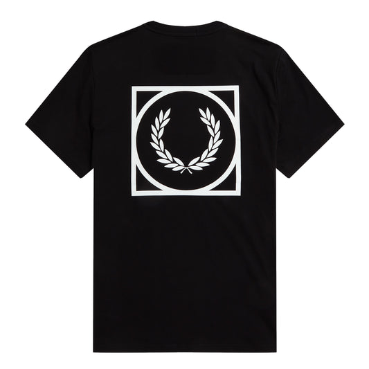 Fred Perry Graphic Print T-Shirt Black. Foto de trás.