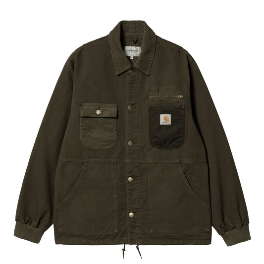 Carhartt WIP Medley Jacket Cypress. Foto de frente fechado.