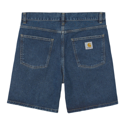 Carhartt WIP Newel Short Blue Stone Washed. Foto de trás.