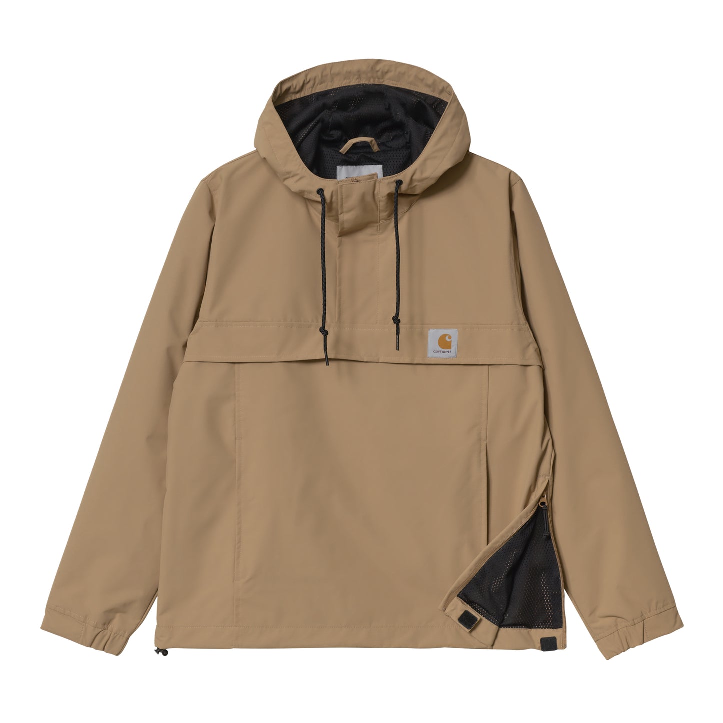 Carhartt WIP Nimbus Pullover Nomad. Foto de frente com lateral aberta.