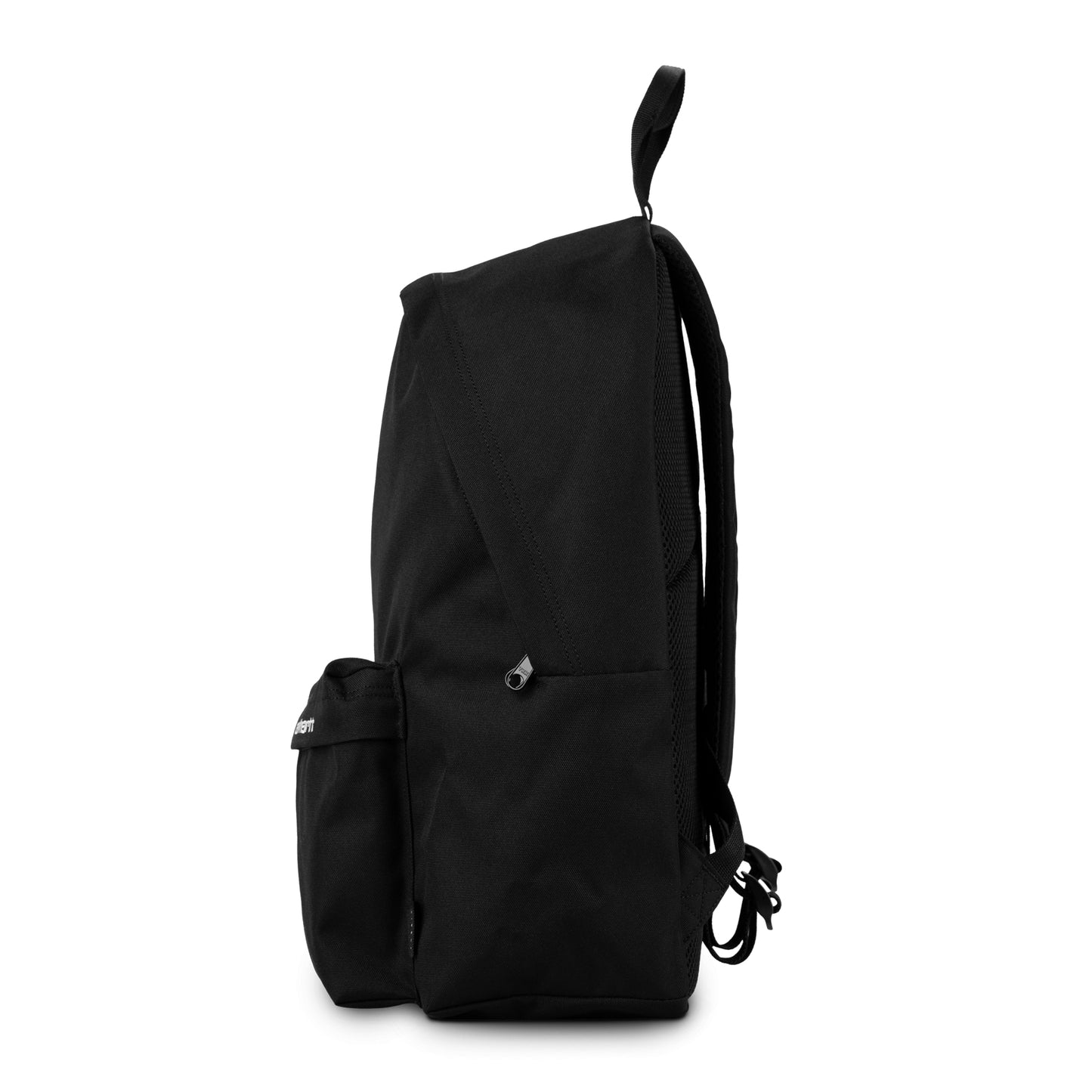 Carhartt WIP Payton Backpack Black/White. Foto do lado esquerdo.