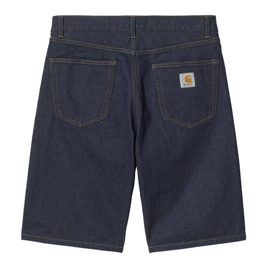 Carhartt WIP Pontiac Short Blue One Wash. Foto de trás.