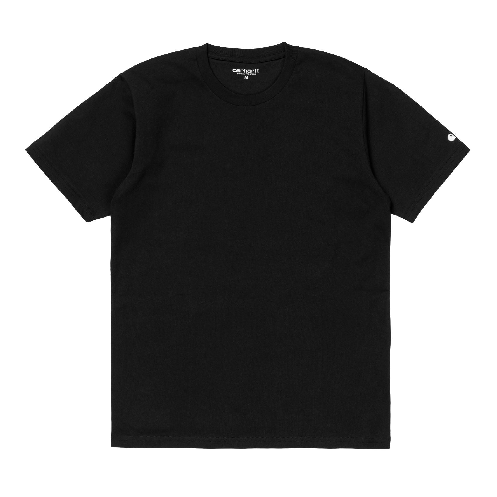 Carhartt WIP Base T-Shirt Black/White. Foto de frente.