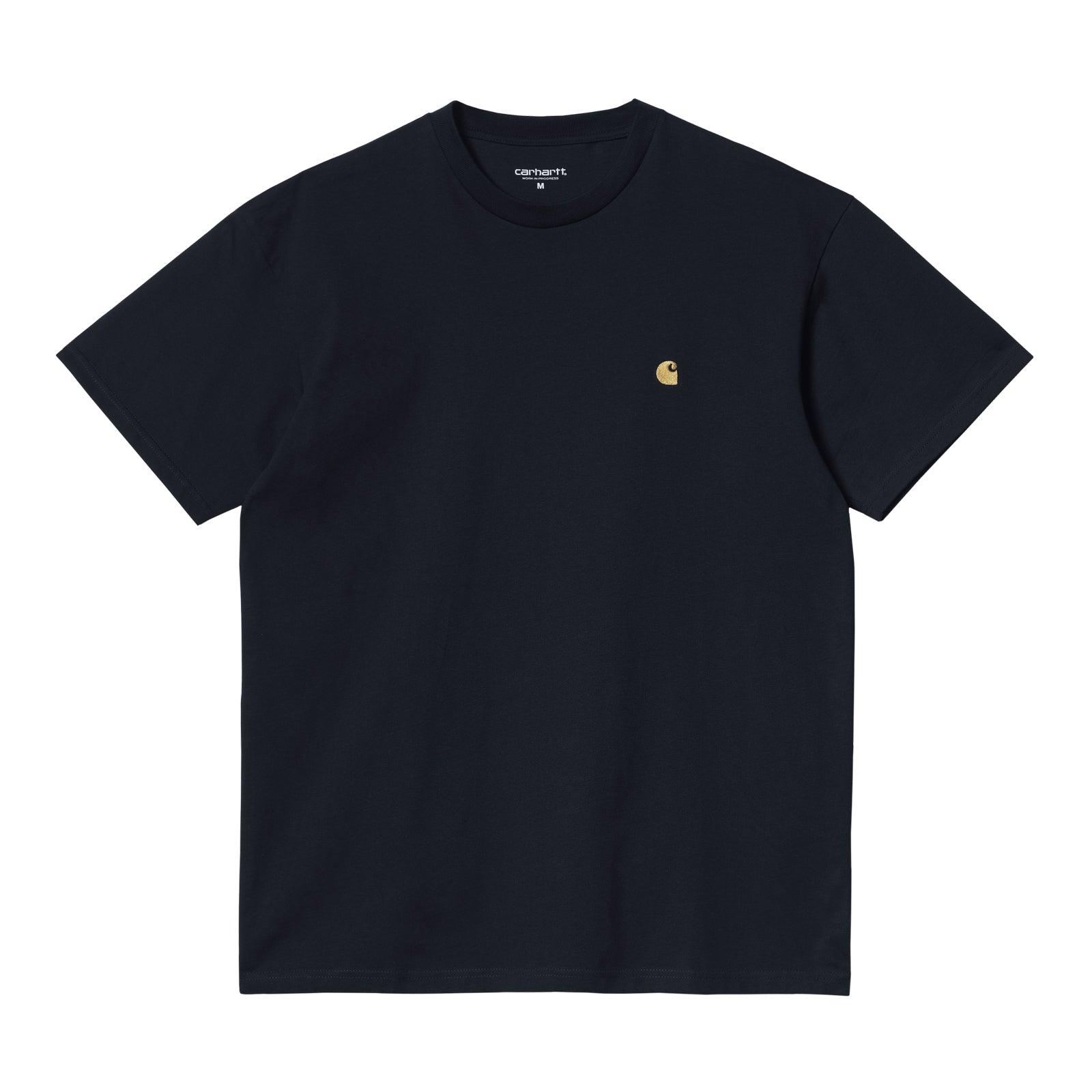 Carhartt WIP Chase T-Shirt Dark Navy/Gold. Foto de frente.