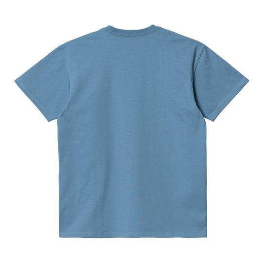 Carhartt WIP Chase T-Shirt Icy Water/Gold. Foto de trás.