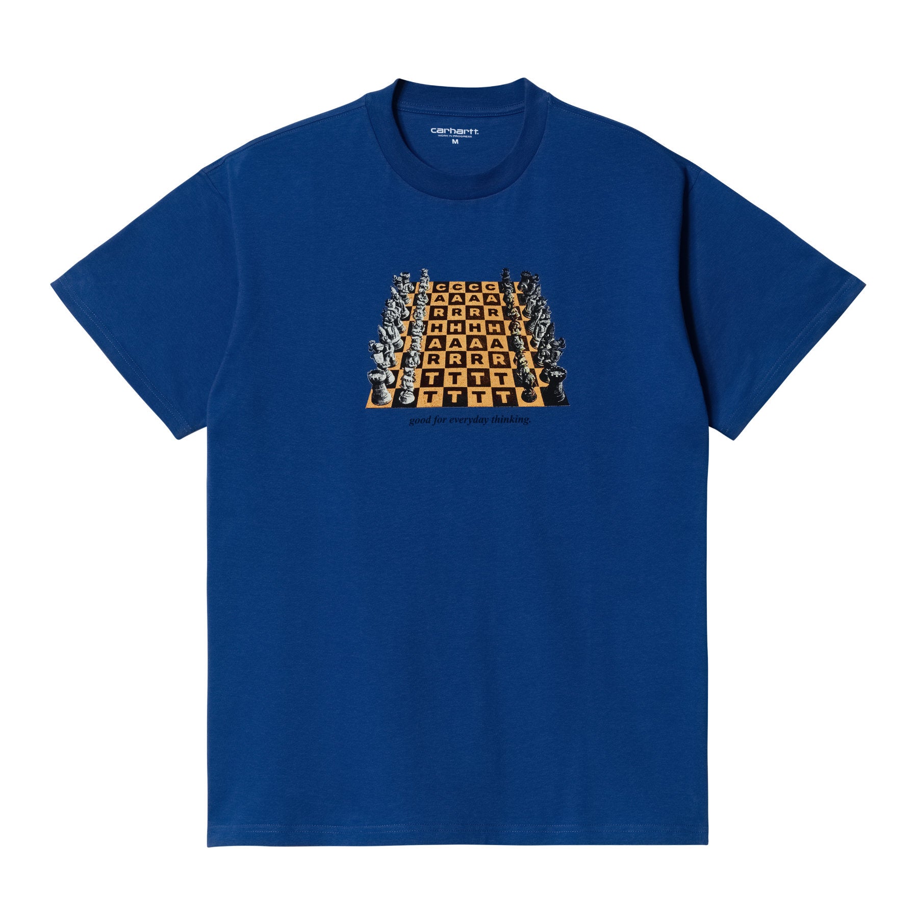 Carhartt WIP Chessboard T-Shirt Gulf. Foto de frente.