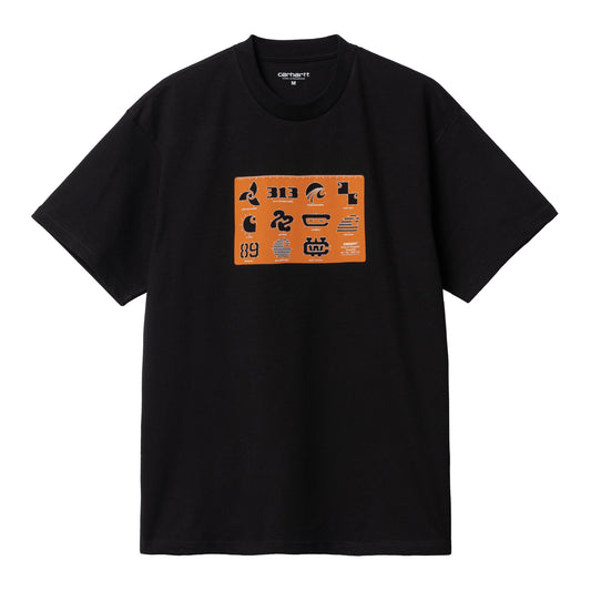Carhartt WIP Linograph T-Shirt Black. Foto da parte da frente.
