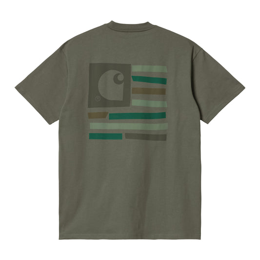Carhartt WIP Medley State T-Shirt Thyme. Foto de frente.