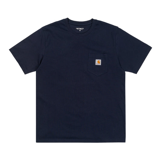 Carhartt WIP Pocket T-Shirt Dark Navy. Foto de frente.
