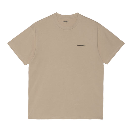 Carhartt WIP Script Embroidery T-Shirt Wall/Black. Foto da parte da frente.