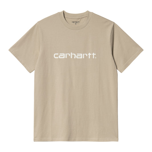Carhartt WIP Script T-Shirt Wall/Wax. Foto de frente.