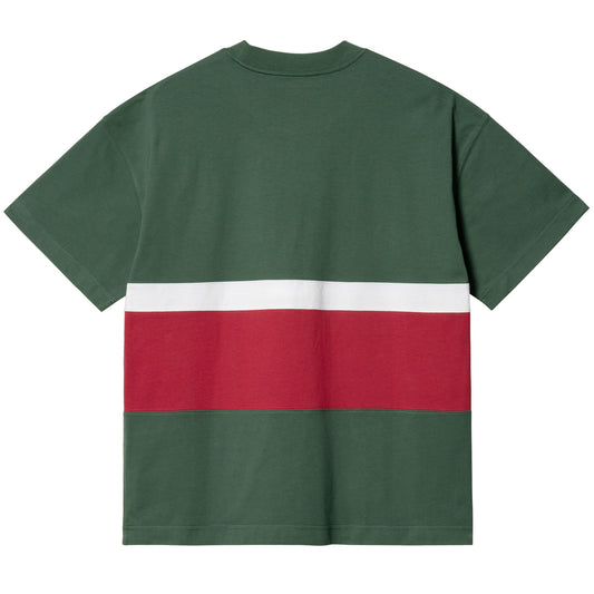 Carhartt WIP Trin T-Shirt Treehouse/White/Arcade. Foto da parte de trás.