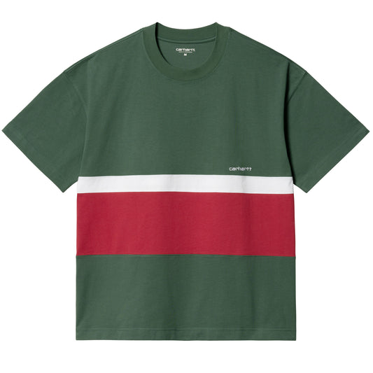 Carhartt WIP Trin T-Shirt Treehouse/White/Arcade. Foto da parte da frente.