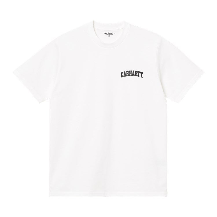 Carhartt WIP University Script T-Shirt White/Black. Foto de frente.