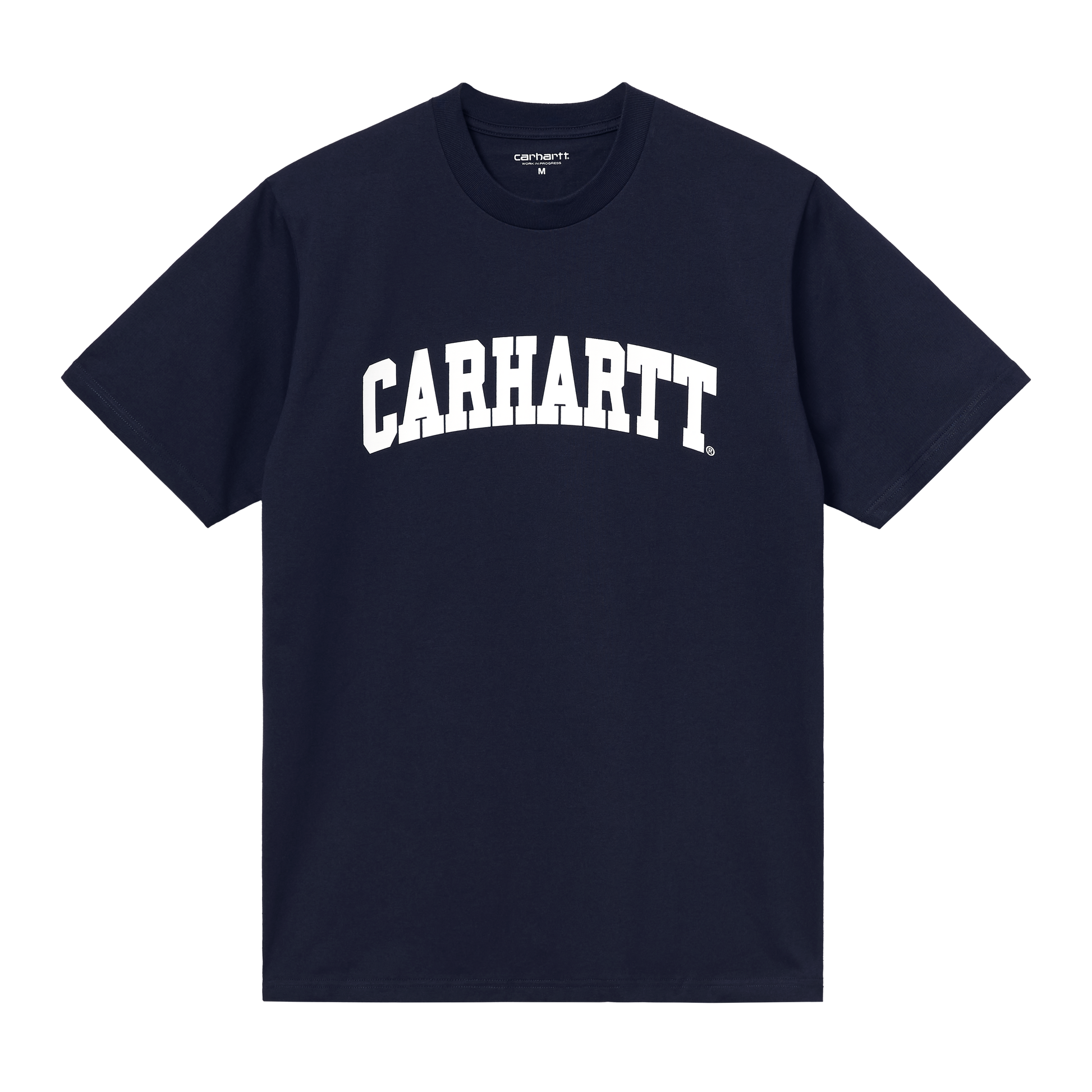 Carhartt WIP University T-Shirt Dark Navy/White. Foto de frente.