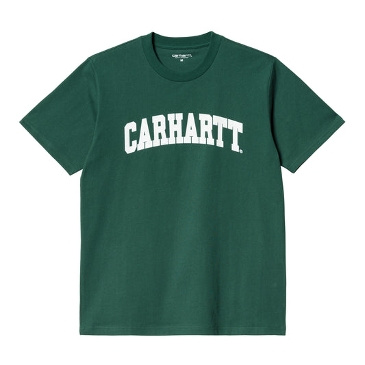 Carhartt WIP University T-Shirt Hedge/White. Foto de frente.